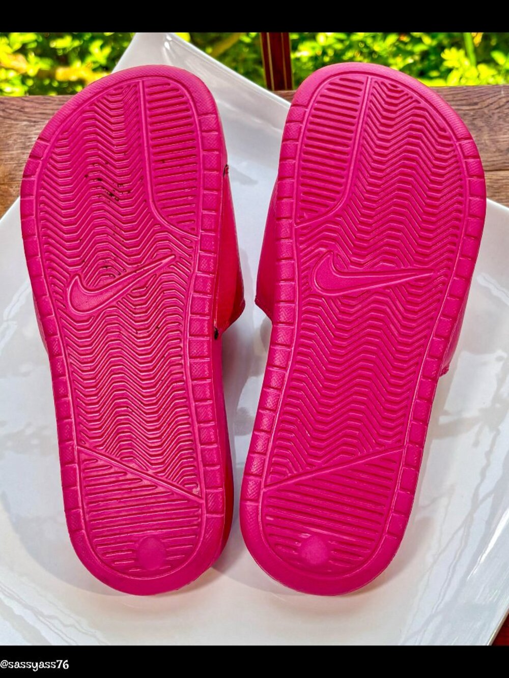 ▪️NIKE▪️'Benassi Swoosh' RARE Pink & Cream Injected Phylon Slides - Picture 6 of 8